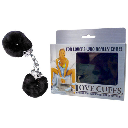 Love Cuffs Black Fluffy Hand Cuffs