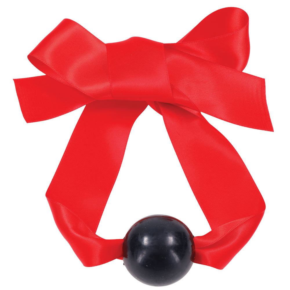 Sex & Mischief Amor Satin Ball Gag Red/Black Mouth Restraint